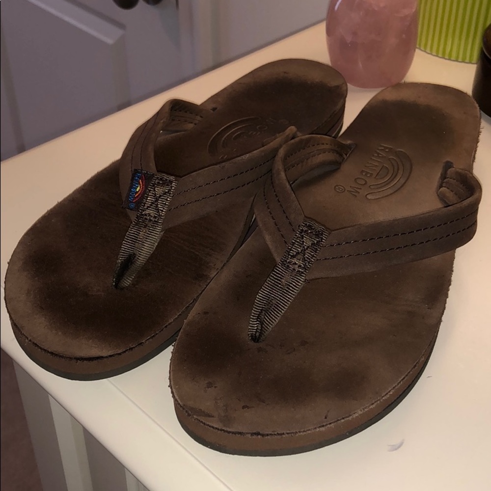 Rainbow Sandals Womens 8 Double Layer 3/4” strap